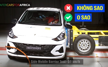 Hyundai Grand i10 nhận 0 sao an toàn cho người lớn, 3 sao dành cho trẻ em nhưng xe sản xuất tại Việt Nam 'không liên quan'