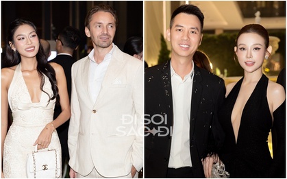 Chủ chuỗi khách sạn TP.HCM hộ tống "búp bê" đi ăn cưới, 1 cặp đôi nổi tiếng bị bắt gặp đang khóa môi