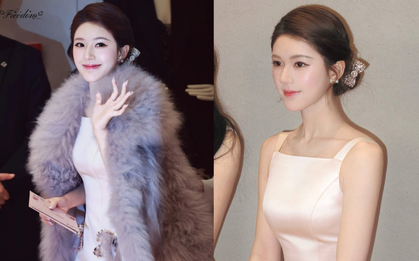 Triệu Lộ Tư lộ cằm dài bất thường trong tạo hình tiểu thư tài phiệt