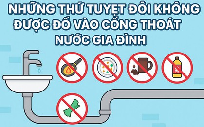 8 thứ tuyệt đối không được đổ vào cống thoát nước gia đình