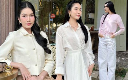 Một Á hậu có phong cách thời trang của người phụ nữ thanh lịch, tri thức