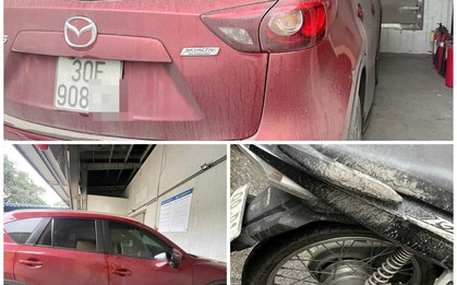 Vụ xe máy bị kéo dưới gầm Mazda suốt đoạn đường dài ở Hà Nội: Nạn nhân đang chở vợ và con