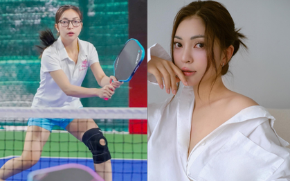 Nhật Lê "trắng phát sáng" trên sân pickleball, sau 7 năm vẫn mang vibe "mối tình năm 17 tuổi" nổi nhất làng bóng đá