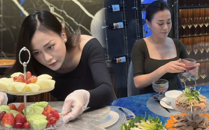 Chiếc khay thủy tinh được Phương Oanh dùng đi dùng lại trong loạt vlog: Bày hoa quả cũng đẹp mà đựng món mặn cũng sang