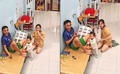 Phóng to đoạn clip camera an ninh quay lại 1 gia đình, cộng đồng mạng phát hiện điểm không ngờ