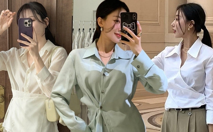 Kiểu sơ mi tôn dáng cực đỉnh, eo thon tức thì mà nàng công sở rất cần