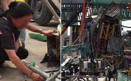 Vụ sập cầu kinh hoàng khiến hàng chục người thương vong tại Thái Lan: Chó nghiệp vụ được điều động, người thân khóc ngất ở hiện trường