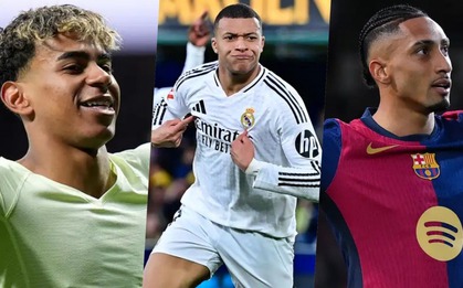 Bảng xếp hạng cuộc đua Quả bóng Vàng 2025: Raphinha so kè với Mbappe