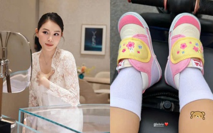 Nàng dâu hào môn khoe con gái, chuẩn cháu nội tỷ phú, giày tập đi thôi cũng đắt đỏ, thương hiệu xịn sò