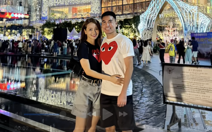Bắt gặp MC Huyền Trang Mù Tạt và cầu thủ nổi tiếng ĐT Việt Nam mặc áo đôi, tay trong tay ở Thái Lan