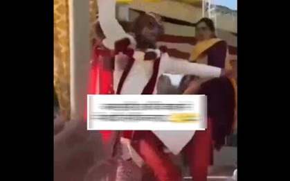 Bạn gái cũ lao vào đám cưới, "tung cước" đá ngã chú rể