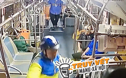 Người mặc áo xe ôm công nghệ lao lên xe buýt đánh người ở TP HCM gây bão mạng