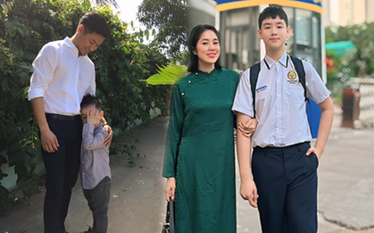 Con trai Lê Phương: Gọi Quý Bình là "ba" khi còn là nhóc tỳ nhỏ xíu, giờ đã là chàng thiếu niên cao gần 1m8 khiến mẹ tự hào