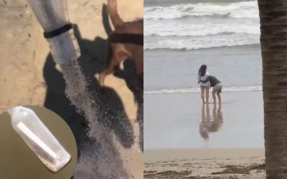 Tò mò mở chiếc chai thuỷ tinh bên bờ biển, cặp đôi phát hiện có chứa tro cốt người chết, dòng chữ trong lá thư càng rợn người