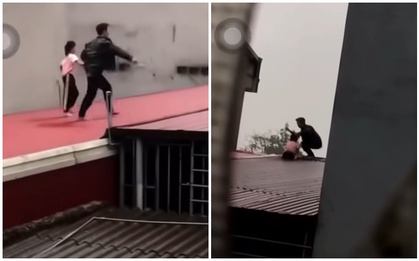 Clip cận cảnh Công an quây bắt gã đàn ông dùng dao khống chế bé gái 9 tuổi ở Bắc Ninh