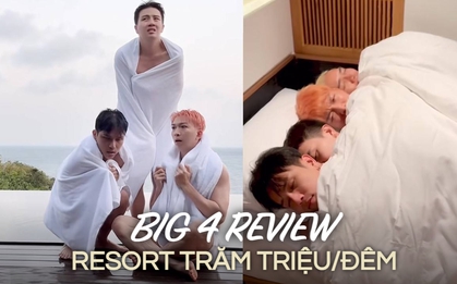 Big4 “anh tài” quậy tới bến ở resort đắt nhất Việt Nam, fan kêu trời: “Giá trăm triệu/đêm, nay độ sang giảm còn một nửa!”