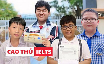 "Bộ tứ cao thủ IELTS" đang khiến các anh chị lớp lớn phải xuýt xoa: Mới lớp 6, lớp 7 mà điểm đỉnh cỡ này!