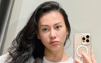 Phương Oanh để mặt mộc khi ở nhà lại được netizen khen "giống chị của cặp song sinh"