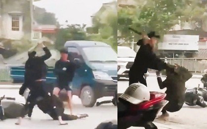 Kinh hoàng cảnh nam thanh niên cầm dao dài chém người xối xả trên phố