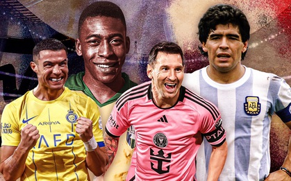 Top 10 cầu thủ vĩ đại nhất lịch sử: Ronaldo đứng thứ 4, cách Messi khá xa