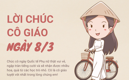 Lời chúc Ngày Quốc tế Phụ nữ 8/3 dành cho cô giáo