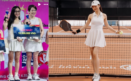 Không có filter kéo chân, trắng da, hot girl Nhật Lê lộ nhan sắc thật trên sân pickleball, khác xa ảnh tự đăng