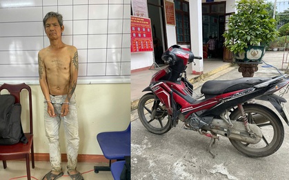 Bắt đối tượng trộm xe máy trước vườn ổi