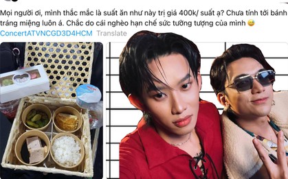 Suất cơm nghệ nhân 400k của fansite Soobin - Kay Trần gây tranh cãi vì chỉ có cơm gạo tám với trứng, giò và bí xào?