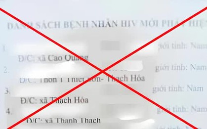 Thực hư về "danh sách bệnh nhân nhiễm HIV mới phát hiện" ở Quảng Bình