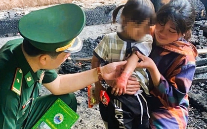Cứu bé gái 4 tuổi trong căn nhà cháy