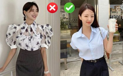 4 kiểu áo sơ mi dìm dáng, xỉn da, điểm thanh lịch lao dốc thảm hại