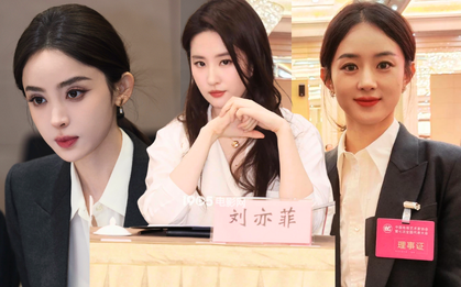 6 đại mỹ nhân Cbiz bỏ váy diện đồ công chức: Lưu Diệc Phi là "sếp nữ" ai cũng muốn có