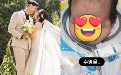Ảnh con trai 2 tháng tuổi của Lee Dong Wook khiến MXH bùng nổ