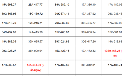 Hơn 120 chủ xe máy, ô tô có biển số sau phải nộp phạt nguội theo Nghị định 168