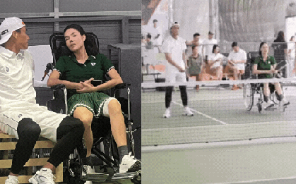 Bị dân mạng phản ứng mạnh vì ngồi xe lăn chơi pickleball, Kỳ Hân - vợ Mạc Hồng Quân lên tiếng giải thích