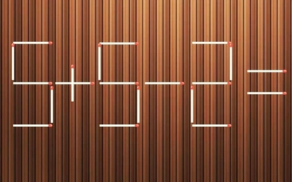 Di chuyển một que diêm để phép tính 5+5-2=6 thành đúng