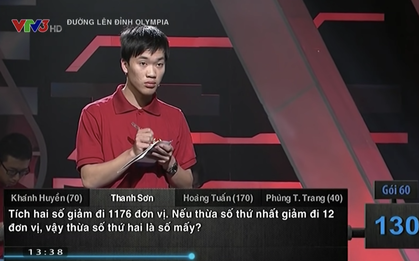 Ra đề dễ như bài tập dành cho học sinh tiểu học nhưng Olympia vẫn khiến cả 4 thí sinh đứng hình