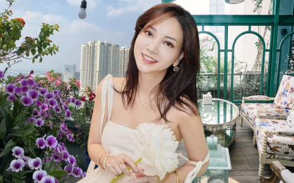 "Ốc đảo trên mây" của phú bà sống ở penthouse tầng 36: View ôm trọn Lanmark 81, trái ngọt hoa thơm tựa vườn thiên đàng