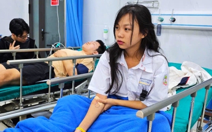 Nạn nhân vụ lật xe chở 20 học sinh tại Gia Lai: ‘May là xe chạy chậm’