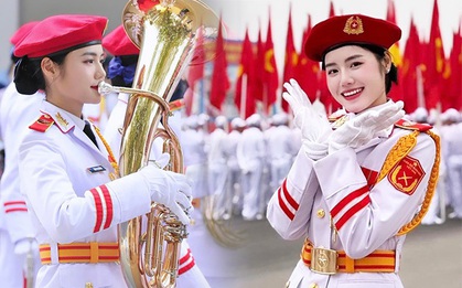 Danh tính nữ quân nhân đẹp như Hoa hậu diễu binh dịp 30/4, vừa đi vừa vác kèn nặng, thần thái ngời ngời