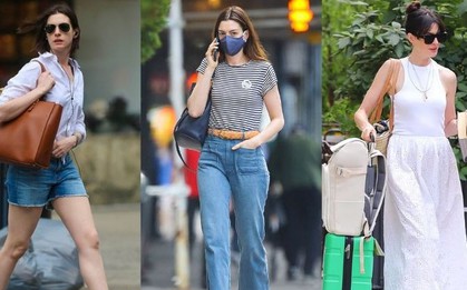 Những set đồ mùa hè của Anne Hathaway: Đơn giản mà gây thương nhớ, phụ nữ 40+ sẽ muốn học theo
