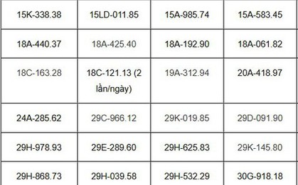 Hơn 180 chủ xe vượt đèn đỏ, đi quá tốc độ có biển số sau phải đóng phạt 'nguội' theo Nghị định 168