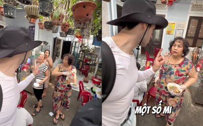 Chỉ 1 bát mì mà cần tới 4 người phụ nữ Việt Nam hướng dẫn cho 2 anh Tây cách ăn, tới lúc nghe giá thì dân mạng ngỡ ngàng