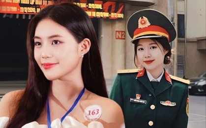 Thiếu uý xinh đẹp lọt chung khảo Hoa hậu: Xuất thân gia đình quân nhân, theo học 2 trường đình đám
