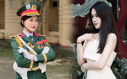 Nhan sắc gây thương nhớ của nữ quân nhân “khối Hoa hậu” diễu binh 30/4, ảnh đời thường càng bất ngờ