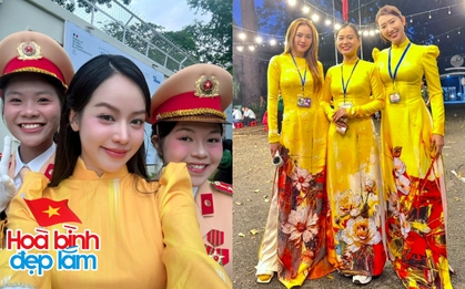 Tổng duyệt ngày 27/4: Hoa hậu Thanh Thủy, Lan Ngọc và dàn sao Việt diện áo dài, tất bật chuẩn bị từ 3h sáng