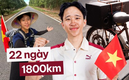 22 ngày, 1.800 km và câu trả lời antifan của thanh niên đạp xe Thống Nhất vào TP. HCM