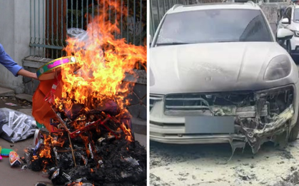 Tài xế Porsche khóc ròng vì hàng xóm đốt vàng mã làm cháy xe sang: Người gây hỏa hoạn nói 1 câu gây bức xúc!