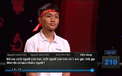 Bài toán đếm số người trong gia đình thách thức cả 4 thí sinh Olympia
