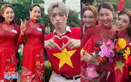 Đại lễ 30/4: Lan Ngọc, Tiểu Vy và dàn sao Việt tự hào tham gia diễu hành, Hoà Minzy đưa con trai "cắm trại" ngay từ khuya